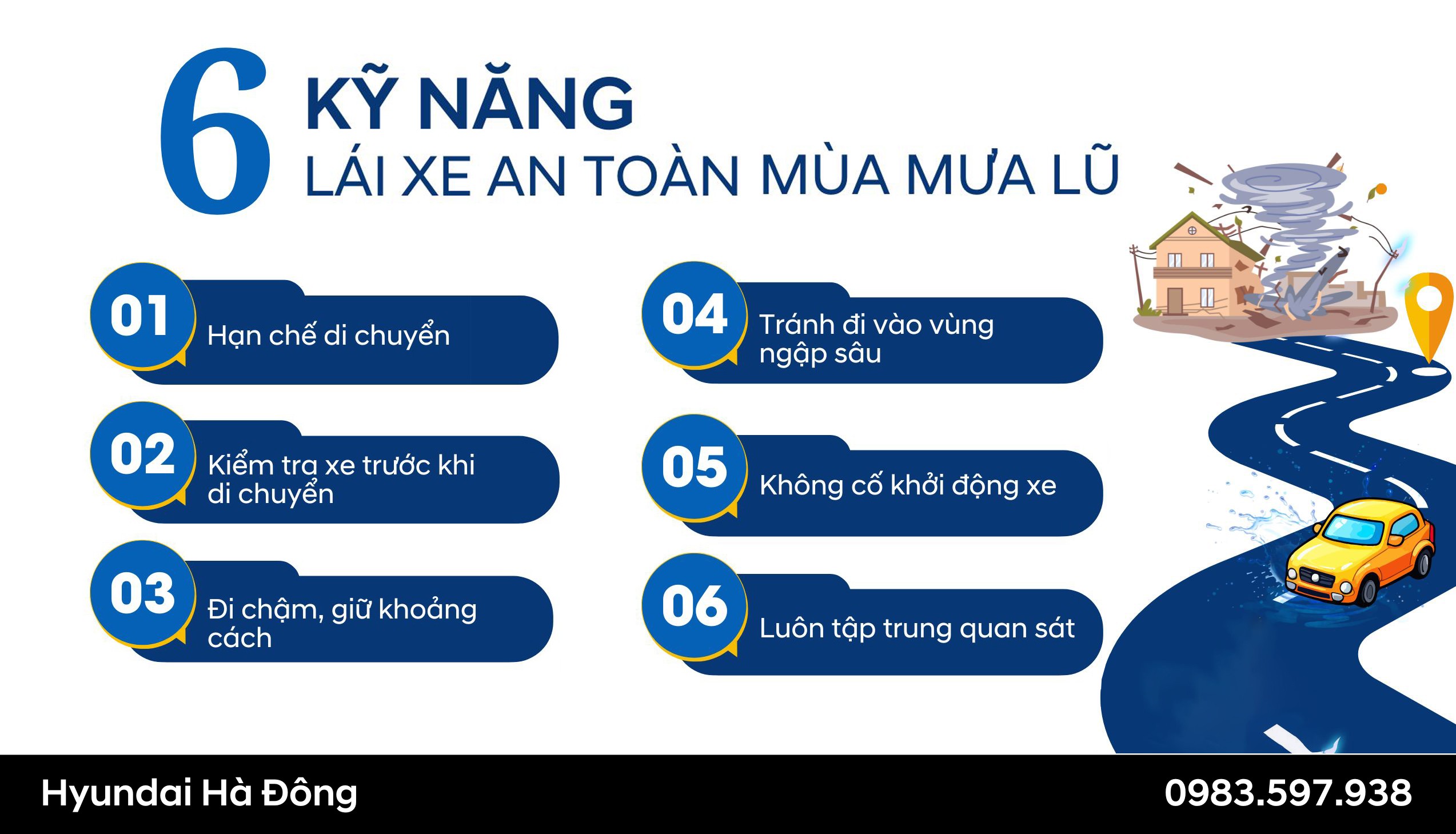 Khuyến c&aacute;o l&aacute;i xe trong thời tiết mưa lũ